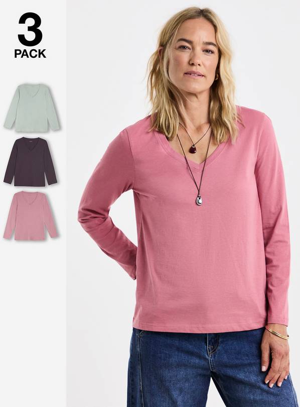 JD WILLIAMS 3 Pack V Neck Long Sleeve Top 14